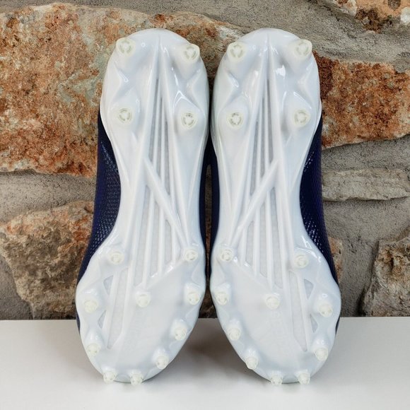 adidas Adizero Scorch Football Cleats Men’s Size 10.5 Navy Blue White FX4250 NEW main image 6